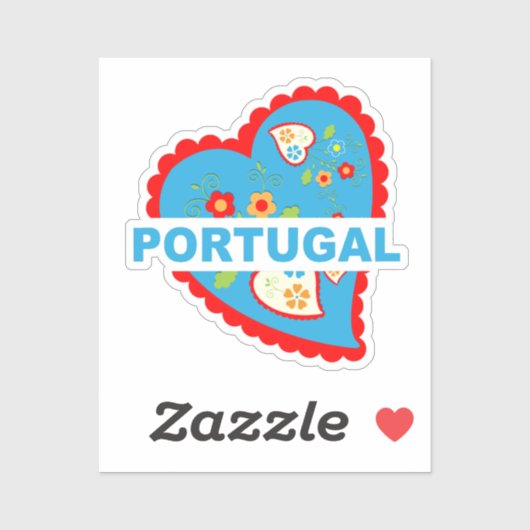 Erg Portugees hart Sticker (Vel)