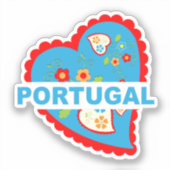 Erg Portugees hart Sticker (Voorkant)