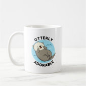 Erg Schattig Funny Otter Pun Koffiemok (Links)
