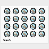 Erg Schattig Funny Otter Pun Ronde Sticker (Vel)