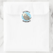 Erg Schattig Funny Otter Pun Ronde Sticker (Tas)