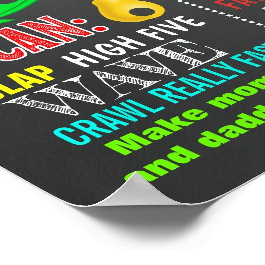 Erg schattige catterpilaar Birthday-partijbord Poster (Hoek)