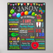 Erg schattige catterpilaar Birthday-partijbord Poster (Voorkant)