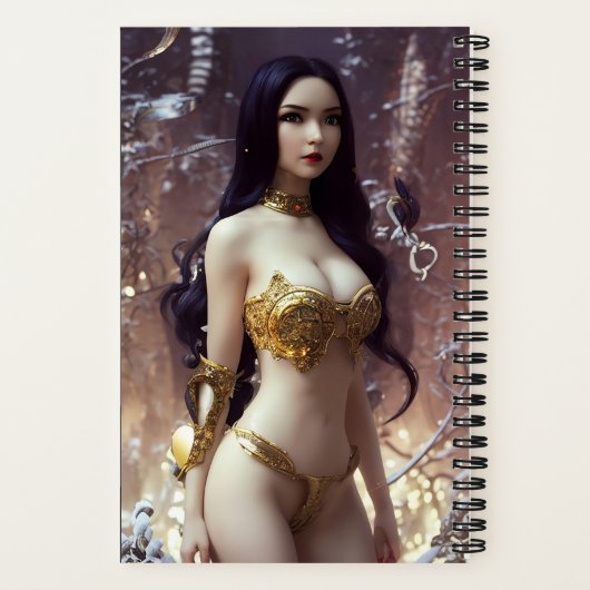 Erg schattige engelse geisha-Notitieboek Notitieboek (Achterkant)