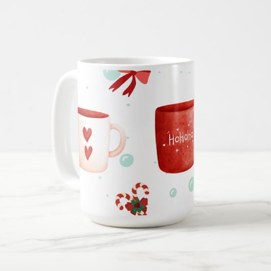 Erg schattige, moderne en traditionele design-prog koffiemok (Voorkant links)