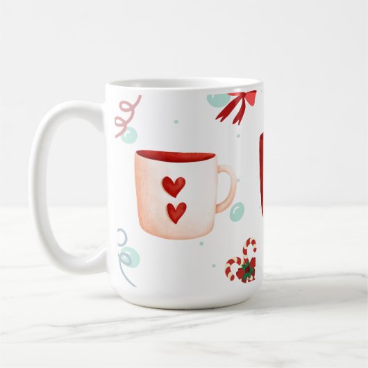 Erg schattige, moderne en traditionele design-prog koffiemok (Links)