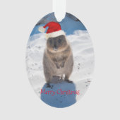 Erg schattige quokka Merry Kerstmis Ornament (voorkant)