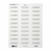 Erg vrolijk botanisch kerstadreslabel etiket (Full Sheet)