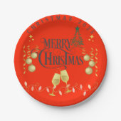 Erg vrolijk kerstfeest papieren Borden Bordje (Voorkant)