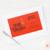 Erg vrolijk kerstfeest rechthoekig cadeau label (Envelop)