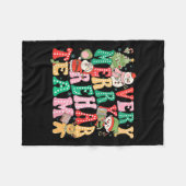 Erg vrolijk revalidatieteam Kerst Fysiotherapeut Fleece Deken (Voorkant (Horizontaal))
