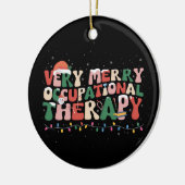 Erg vrolijke ergotherapie Kerstmis of Kerstmis Keramisch Ornament (Links)