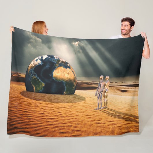 Ergens Anders – Naar de Wereld kijken Fleece Deken (In situ)