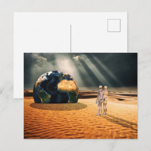 Ergens Anders – Naar de Wereld Kijkend Briefkaart