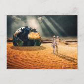 Ergens Anders – Naar de Wereld Kijkend Briefkaart (Voorkant)