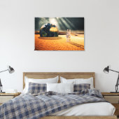 Ergens Anders – Naar de Wereld Kijkend Canvas Afdruk (Insitu (Slaapkamer))