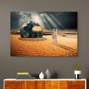 Ergens Anders – Naar de Wereld Kijkend Canvas Afdruk