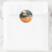 Ergens Anders – Naar de Wereld Kijkend Ronde Sticker (Tas)