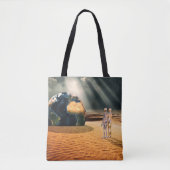 Ergens Anders – Naar de Wereld Kijkend Tote Bag (Voorkant)