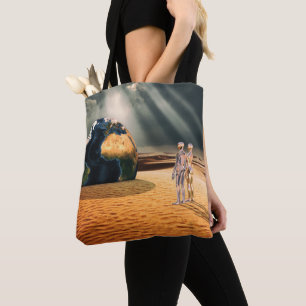 Ergens Anders – Naar de Wereld Kijkend Tote Bag