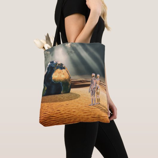 Ergens Anders – Naar de Wereld Kijkend Tote Bag (Dichtbij)