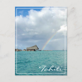 Ergens boven de regenboog op Tahiti Briefkaart