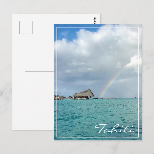 Ergens boven de regenboog op Tahiti Briefkaart (Voorkant / Achterkant)