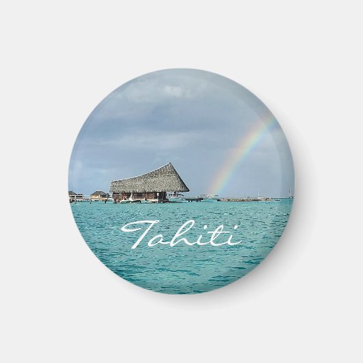 Ergens boven de regenboog op Tahiti Magneet (Voorkant)