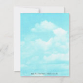 Ergens boven het regenboog Wenskaart Aankondiging (Achterkant)