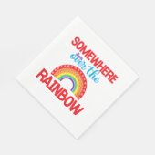 Ergens gebogen over de regenboog Sticker Servet (Hoek)