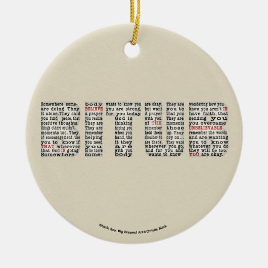 Ergens iemand (BITUB) Keramisch Ornament (Voorkant)