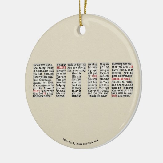 Ergens iemand (BITUB) Keramisch Ornament (Links)