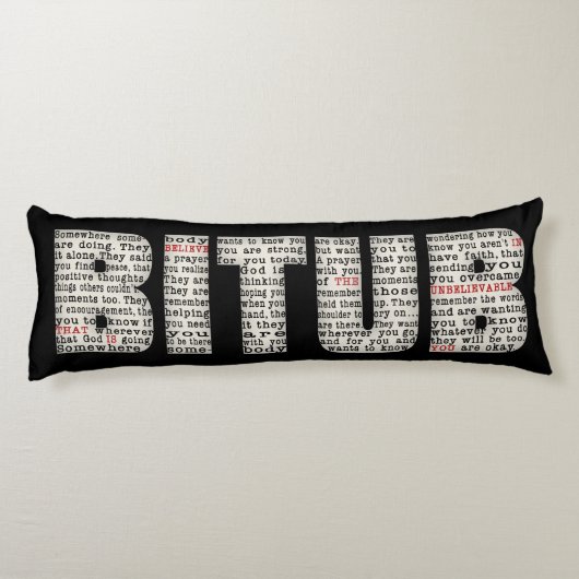 Ergens iemand (BITUB) Lichaamskussen (Achterkant)