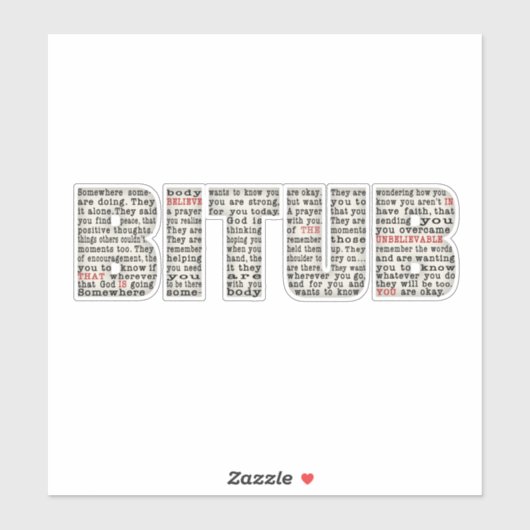 Ergens iemand (BITUB) Sticker (Vel)