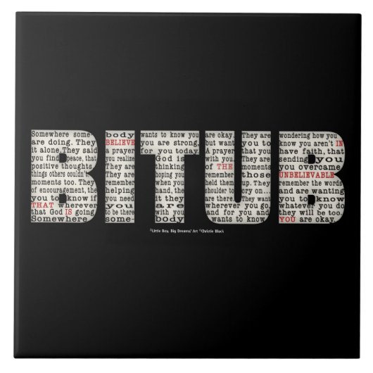 Ergens iemand (BITUB) Tegeltje (Voorkant)