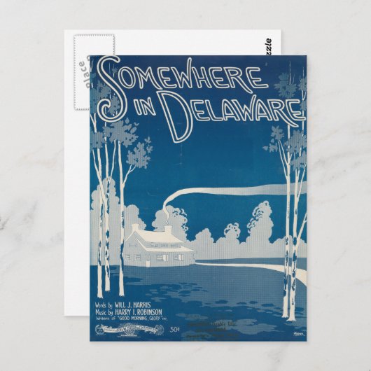 Ergens in Delaware Briefkaart (Voorkant / Achterkant)