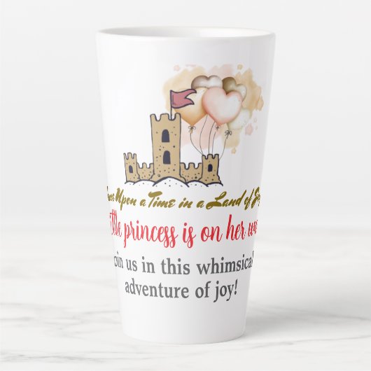 Ergens in een land van vreugde latte mok (Voorkant)