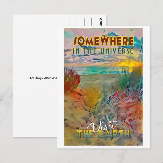 Ergens in het universum briefkaart (Voorkant / Achterkant)