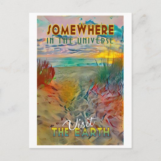 Ergens in het universum briefkaart (Voorkant)