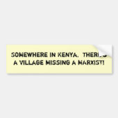 Ergens in Kenia is er een kwaad... - Gepersonalise Bumpersticker (Voorkant)