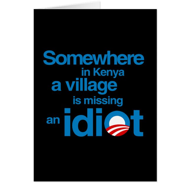 Ergens in Kenia mist een dorp een idioot (Voorkant)