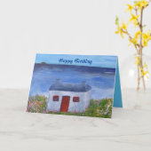 Ergens in Schotland jarig Kaart (Gele Bloem)