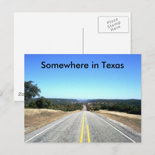Ergens in Texas Briefkaart (Voorkant / Achterkant)