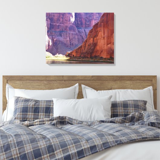 Ergens langs een luie rivier canvas afdruk (Insitu (Slaapkamer))