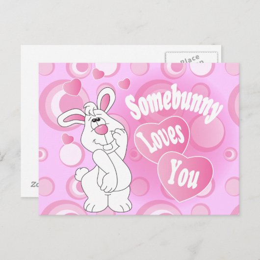 Ergens liefde voor je Bunny Briefkaart (Voorkant / Achterkant)