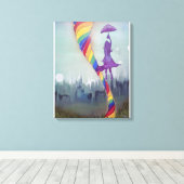 Ergens onder Canvas Print (Insitu (Houten vloer))
