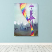 Ergens onder Canvas Print (Insitu (Houten vloer))