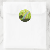 Ergens onder de regenboog ronde sticker (Tas)