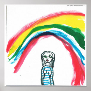 Ergens Onder Een Regenboog Print