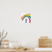 Ergens Onder Een Regenboog Print (Keuken)